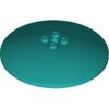 Dish 8x8 Inverted (Radar) - Solid Studs Dark Turquoise