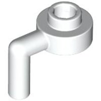 Plate, Round 1x1 Open Stud with Bar Arm Down White
