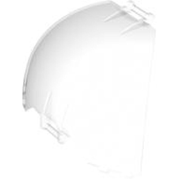 Windscreen Quarter Dome, Bar Handles at Top and Bottom Trans-Clear