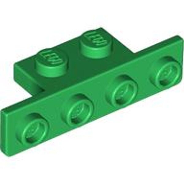 Bracket 1x2 - 1x4 with Two Rounded Corners at the Bottom Green
