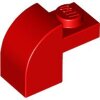 Slope, Curved 2x1x1 1/3 with Recessed Stud Red