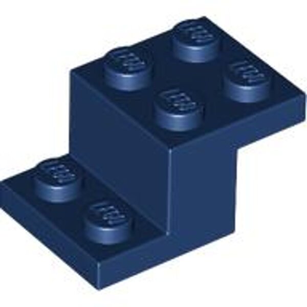 Bracket 3x2x1 1/3 with Bottom Tube Dark Blue