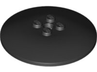 Dish 6x6 Inverted (Radar) - Solid Studs Black