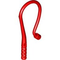 Minifigure, Weapon Whip Bent Flexible Red