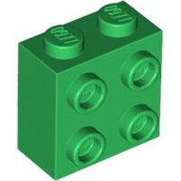 Brick, Modified 1x2x1 2/3 with Studs on Side Green