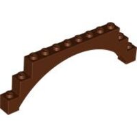 Arch 1x12x3 Raised Arch with 5 Cross Supports Reddish Brown