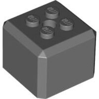 Brick, Modified Cube, 4 Studs on Top Dark Bluish Gray