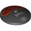 Dish 4x4 Inverted (Radar) with Solid Stud with HOGWARTS EXPRESS and Small 5972 and 10 in Circle Pattern (75955) Black