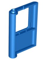 Door 1x4x5 Train Right, Thin Support at Bottom Blue