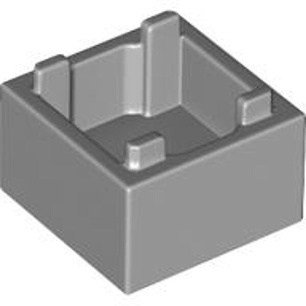 Container, Box 2x2x1 - Top Opening with Raised Inner Bottom Light Bluish Gray
