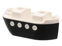 Minifigure Costume Ferry Boat / Ship with Molded White...