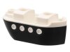 Minifigure Costume Ferry Boat / Ship with Molded White Top Pattern Black