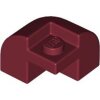 Slope, Curved 2x2x1 1/3 Corner Round with Recessed Stud Dark Red