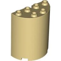 Cylinder Half 2x4x4 Tan