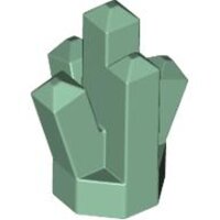 Rock 1x1 Crystal 5 Point Sand Green