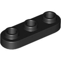 Plate, Round 1x3 with Open Studs Black