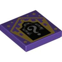 Tile 2x2 with HP Chocolate Frog Card Bertie Bott Pattern...