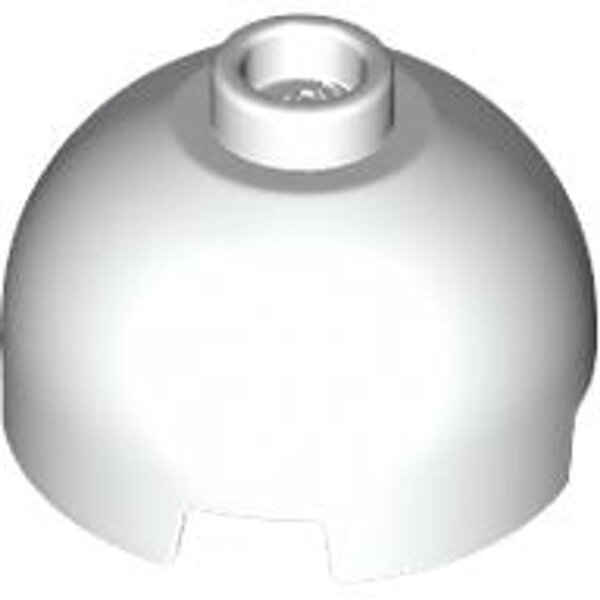 Brick, Round 2x2 Dome Top White