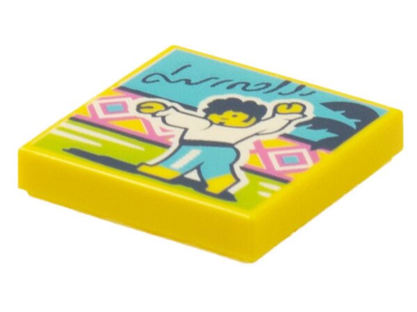 Tile 2x2 with BeatBit Album Cover - Flamenco Dancer Pattern Yellow