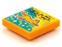 Tile 2x2 with BeatBit Album Cover - Orange Flying Cat...