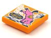 Tile 2x2 with BeatBit Album Cover - Bucking Bronco Horse Pattern Orange