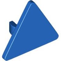 Road Sign 2x2 Triangle with Open O Clip Blue