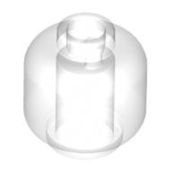 Minifigure, Head (Plain) Trans-Clear