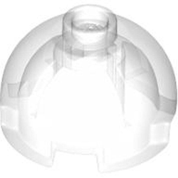 Brick, Round 2x2 Dome Top Trans-Clear