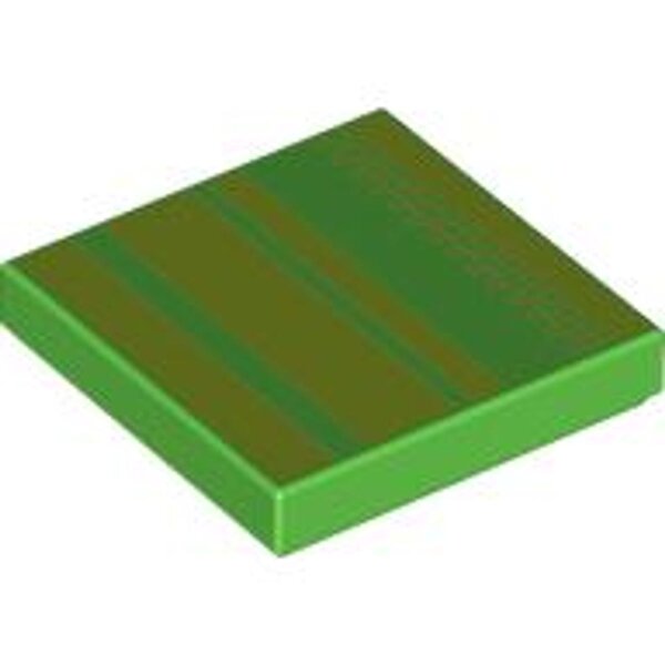 Tile 2x2 with Pixelated Pipe Pattern Bright Green