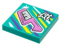 Tile 2x2 with BeatBit Album Cover - Keytar Pattern Dark...