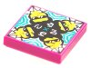 Tile 2x2 with BeatBit Album Cover - Kaleidoscope Guys Pattern Magenta