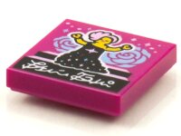 Tile 2x2 with BeatBit Album Cover - Singer with Pink Hair...
