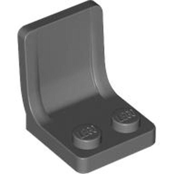 Minifigure, Utensil Seat / Chair 2x2 Dark Bluish Gray