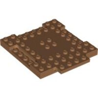 Brick, Modified 8x8x2/3 with 1x4 Indentations and 1x4...