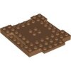 Brick, Modified 8x8x2/3 with 1x4 Indentations and 1x4 Plate Medium Nougat