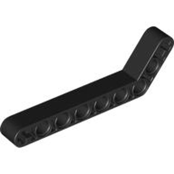 Technic, Liftarm, Modified Bent Thick 1x9 (7 - 3) Black