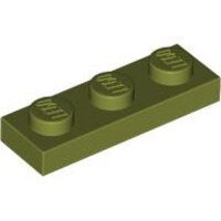 Plate 1x3 Olive Green