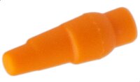 Minifigure, Snowman Carrot Nose - Flexible Rubber Orange