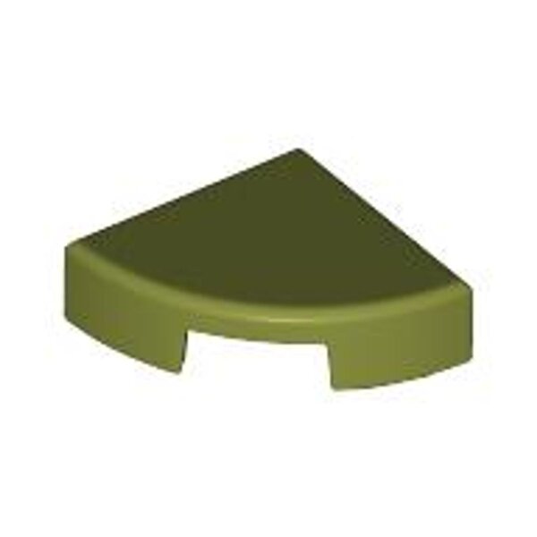 Tile, Round 1x1 Quarter Olive Green