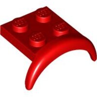 Vehicle, Mudguard 3x3x1 with Arch Round Red