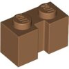 Brick, Modified 1x2 with Channel Medium Nougat