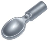 Minifigure, Utensil Spoon - Handle with Flat End Flat Silver