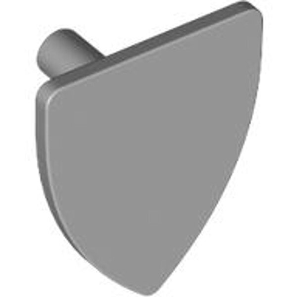 Minifigure, Shield Triangular Short Light Bluish Gray