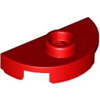 Plate, Round 1x2 Half with 1 Stud (Jumper) Red