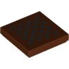 Tile 2x2 with Black Checkered Pattern Reddish Brown