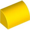 Slope, Curved 1x2 with Bottom Stud Holder Yellow