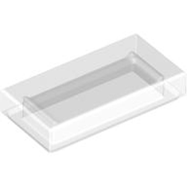 Tile 1x2 Trans-Clear