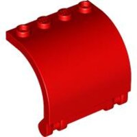 Panel 3x4x3 Curved with Double Clip Hinge Red