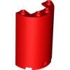 Cylinder Half 2x4x5 with 1x2 Cutout Red