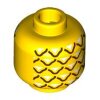 Minifigure, Head without Face with Pineapple Pattern Yellow